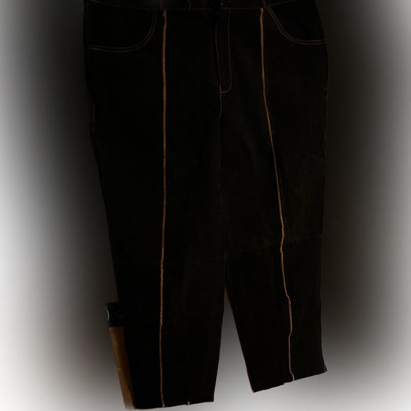 Leather cowboy styled leather Pants - Picture 2 of 4